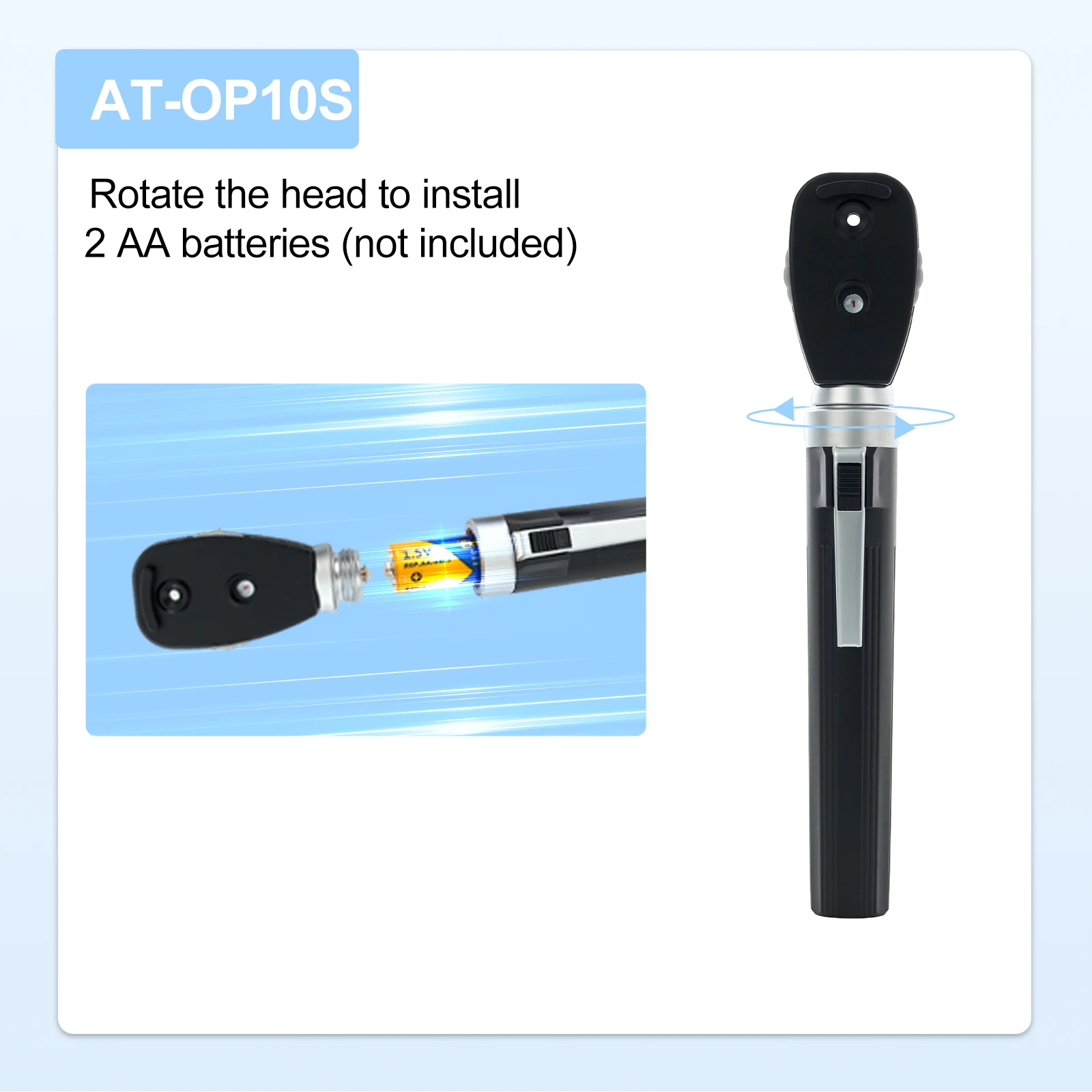 Optical Equipment Direct Ophthalmoscope Ophthalmic With Case Use Battery view 6
