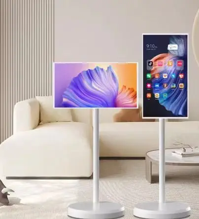 

32-дюймовый подвижный смарт-сенсорный экран, рекламная машина, прямая трансляция, мобильный ТВ, плоский монитор