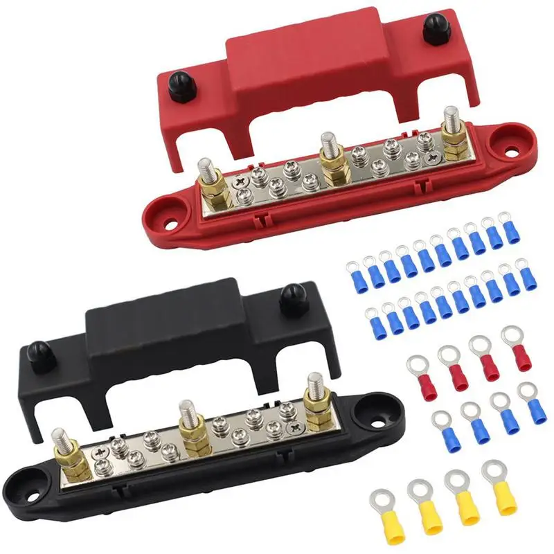 

Terminal Distribution Block Bus Bar 48V DC 150A Battery Busbar Terminal Set Stable Current Electrical Supplies For Solar Wiring