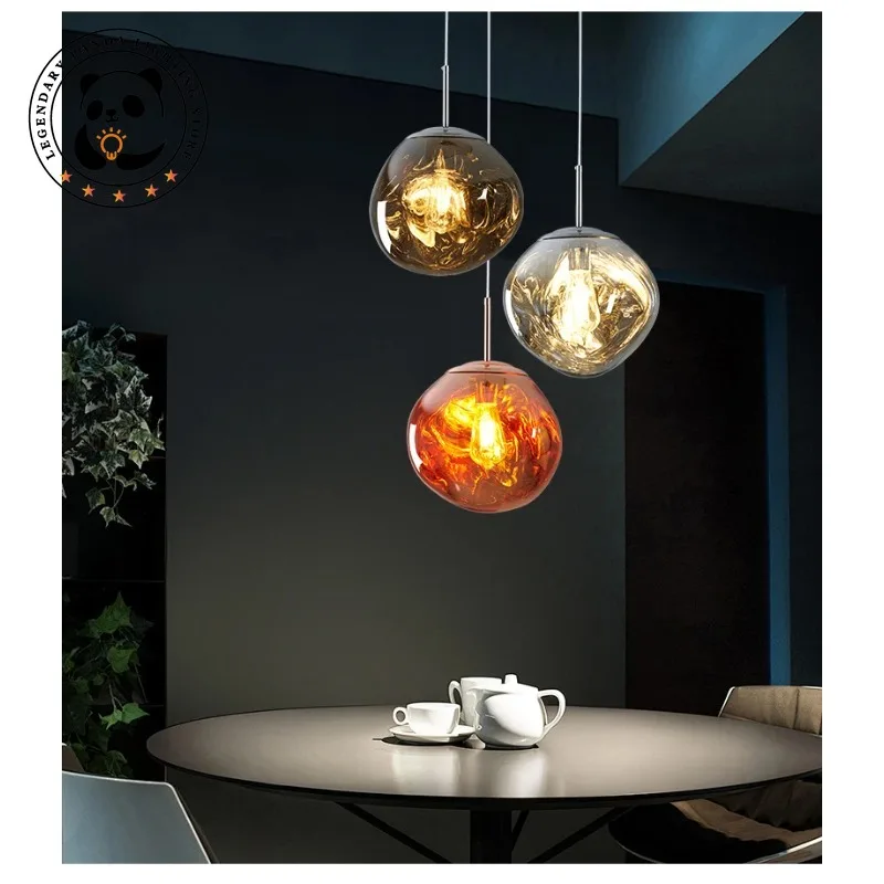 Nordic Creative Pendant Lamps Circular Lampshade Indoor Living Room Dining Hall Clothing Store LED Ceiling Chandelier Fixtures