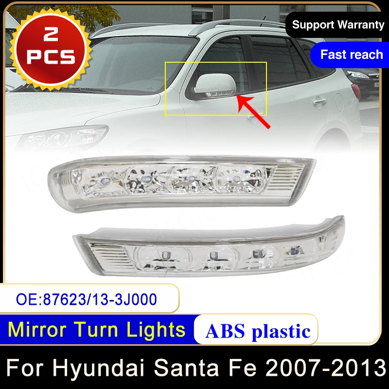 

Для Hyundai Santa Fe Veracruz IX55 2007 ~ 2012 87623-3J000 87613-3J000, боковое зеркало заднего вида, указатель поворота, фонарь заднего вида
