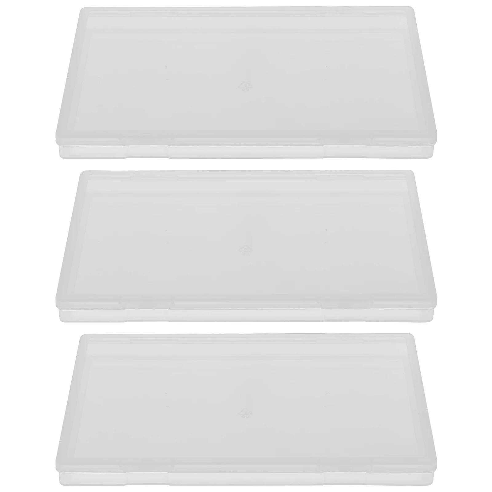 

3 Pcs Office Supplies Storage Boxes 1 7cm High Transparent PP Ultra Thin Parts ganizer Flat Box A5 Size Portable Tool Box