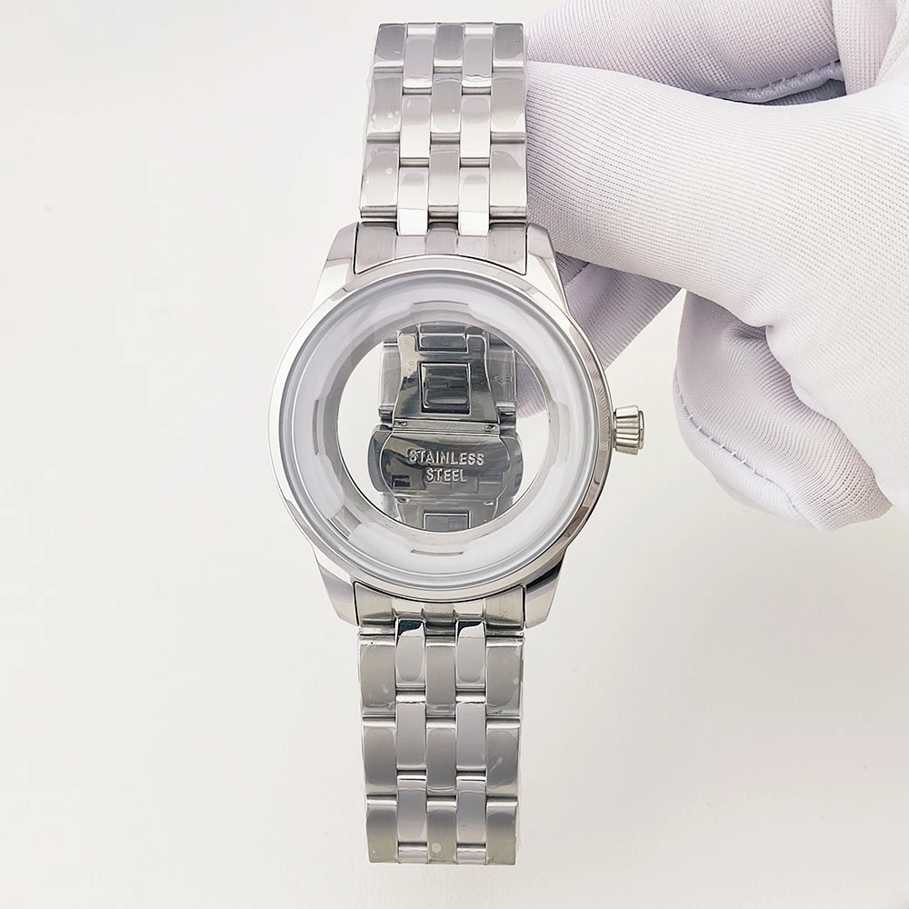 40mm Watch Case nh35 Case Cocktail Case Solid Stainless Steel Mineral Glass fit 35mm Dial for NH35/NH36/NH38/NH70 Movements