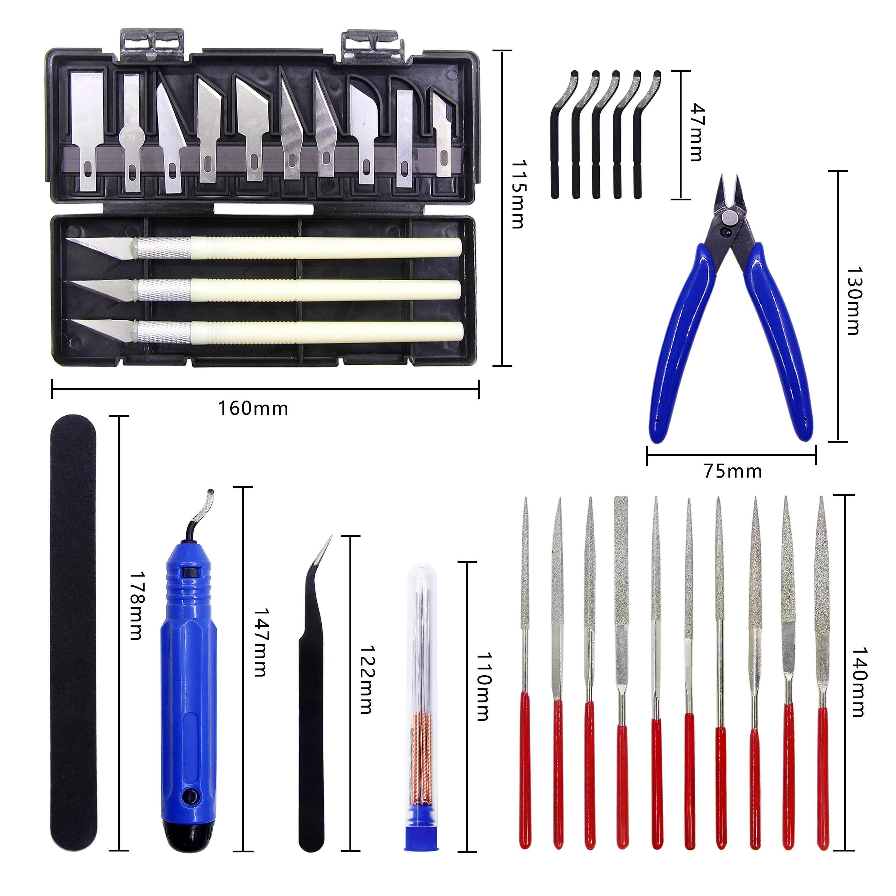 A set of post-processing tools for 3D printing models, which can also be used for the production and adjustment of figurines, Gu