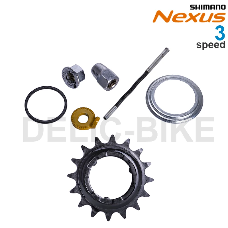 SHIMANO NEXUS Internal Geared Hub SG-3D55 Shift Lever SL-3S42E SM-BC06 3-speed and 16T Single Sprocket Original parts