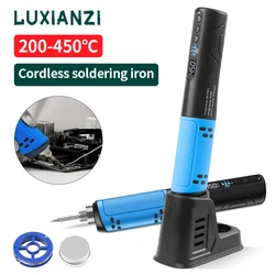 LUXIANZI-Cordless USB Ferro De Solda Elétrica com Bateria De Lítio, Recarregável, Portátil Ferro De Solda, Ferramenta Profissional Reparação Soldagem