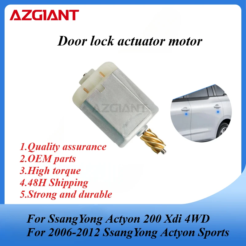 

AZGIANT Car door lock actuator motor for SsangYong Actyon 200 Xdi 4WD/2006-2012 SsangYong Actyon Sports new parts FC-280PT-20150