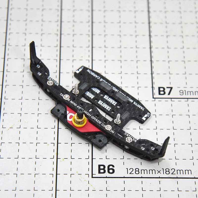 Tamiya Original Carbon Fiber Single Anchor Tail Rear Set 95258 92423 CNC Parts with Large Area Brake for 1/32 Mini 4WD Car