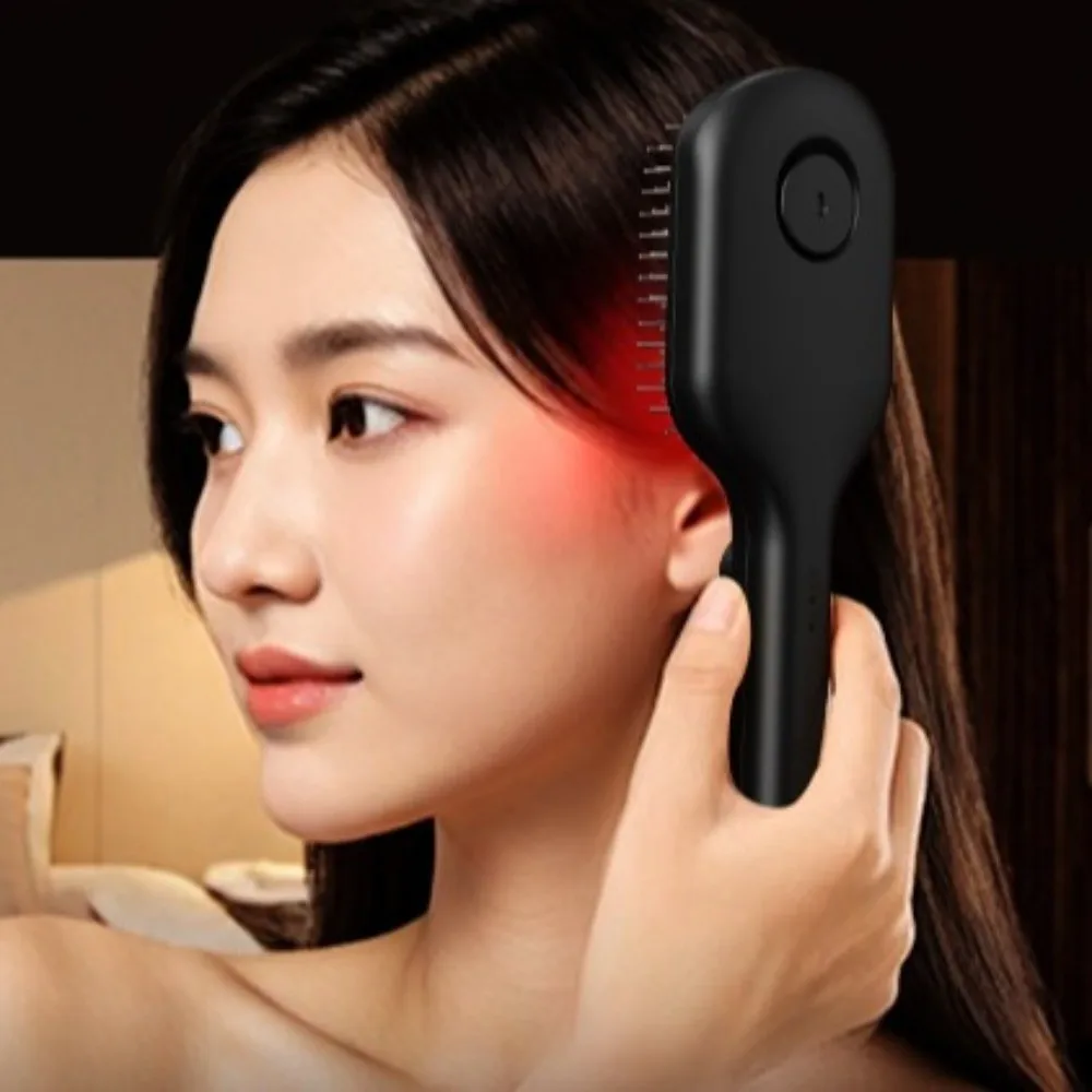 Multi-Function Red Light Spray Massage Comb Anti-Frizz Large Tank Portable Electric Spray Hair Brush Scalp Massager