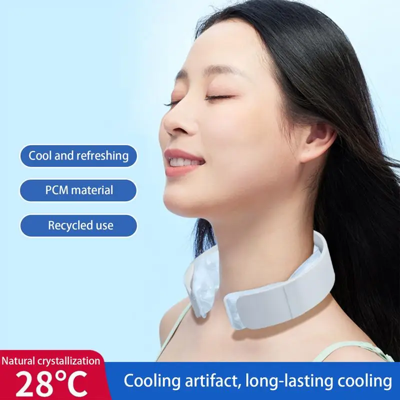 Cooling Ring Around Neck Wearable Personal Cooling Tube Cooling Neck Pack Wraps Reusable Neck Cooler Ice Rings For Workers