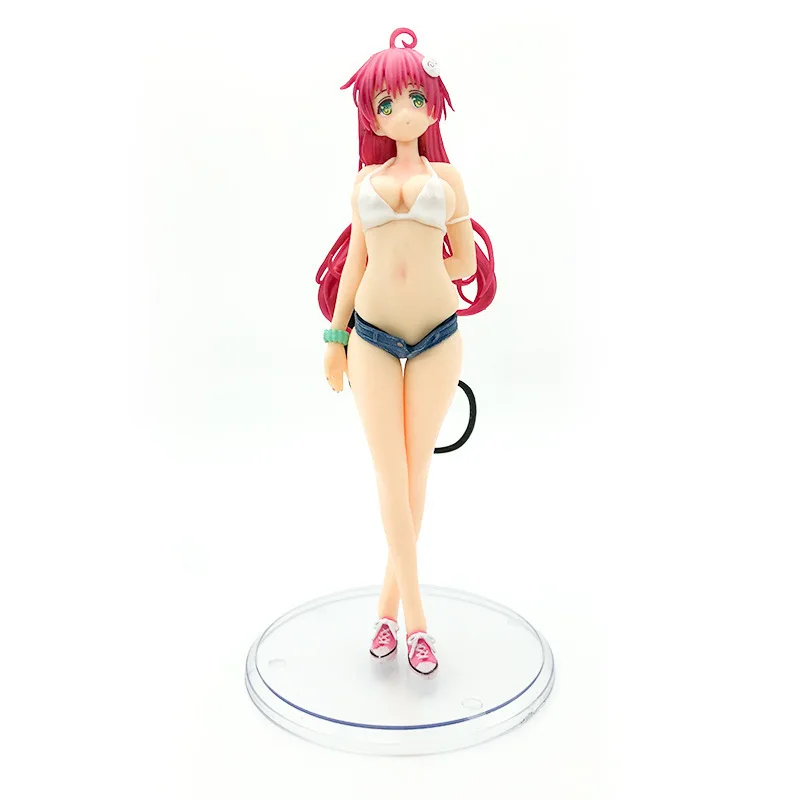 22cm Tolove Lala Satalin Deviluke posición de pie figura de Chica de Anime modelo colección de estatuas decoración de escritorio juguetes de adorno