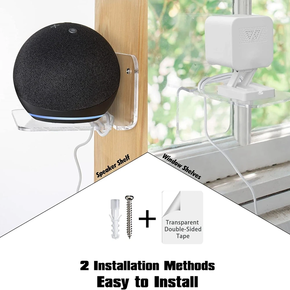 

Acrylic Small Floating Shelf for Security Cameras, Baby Monitors, Speakers, Plants & More