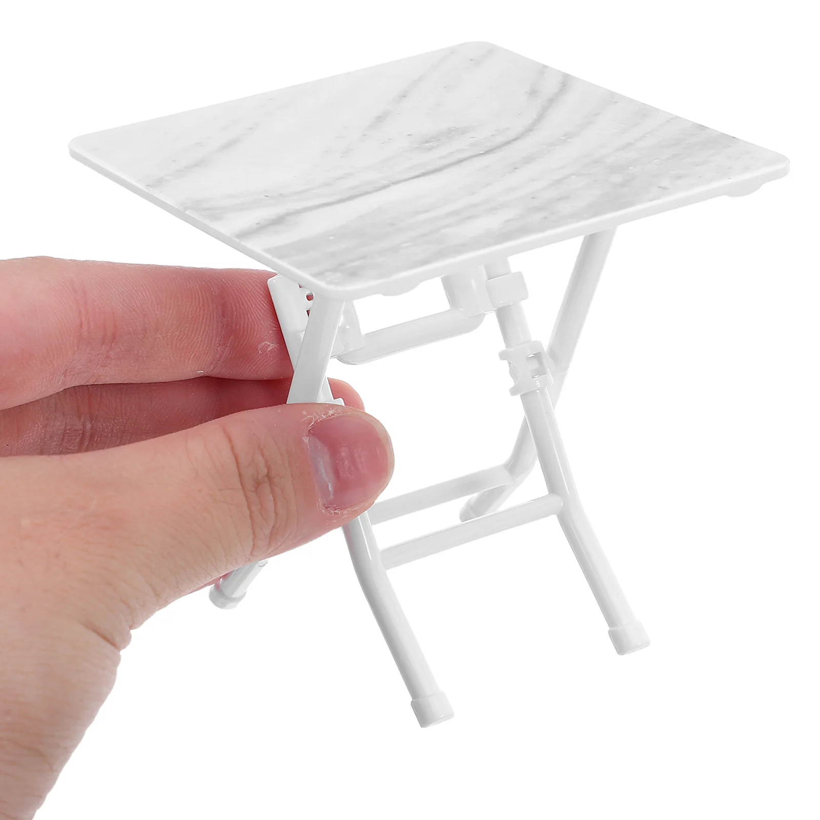 1Set Miniatuur Meubelset Kleine Tafelstoelen Draagbaar Ontwerp Veelzijdige Compatibiliteit Poppenhuis Decor Mini Poppenhuis Meubels