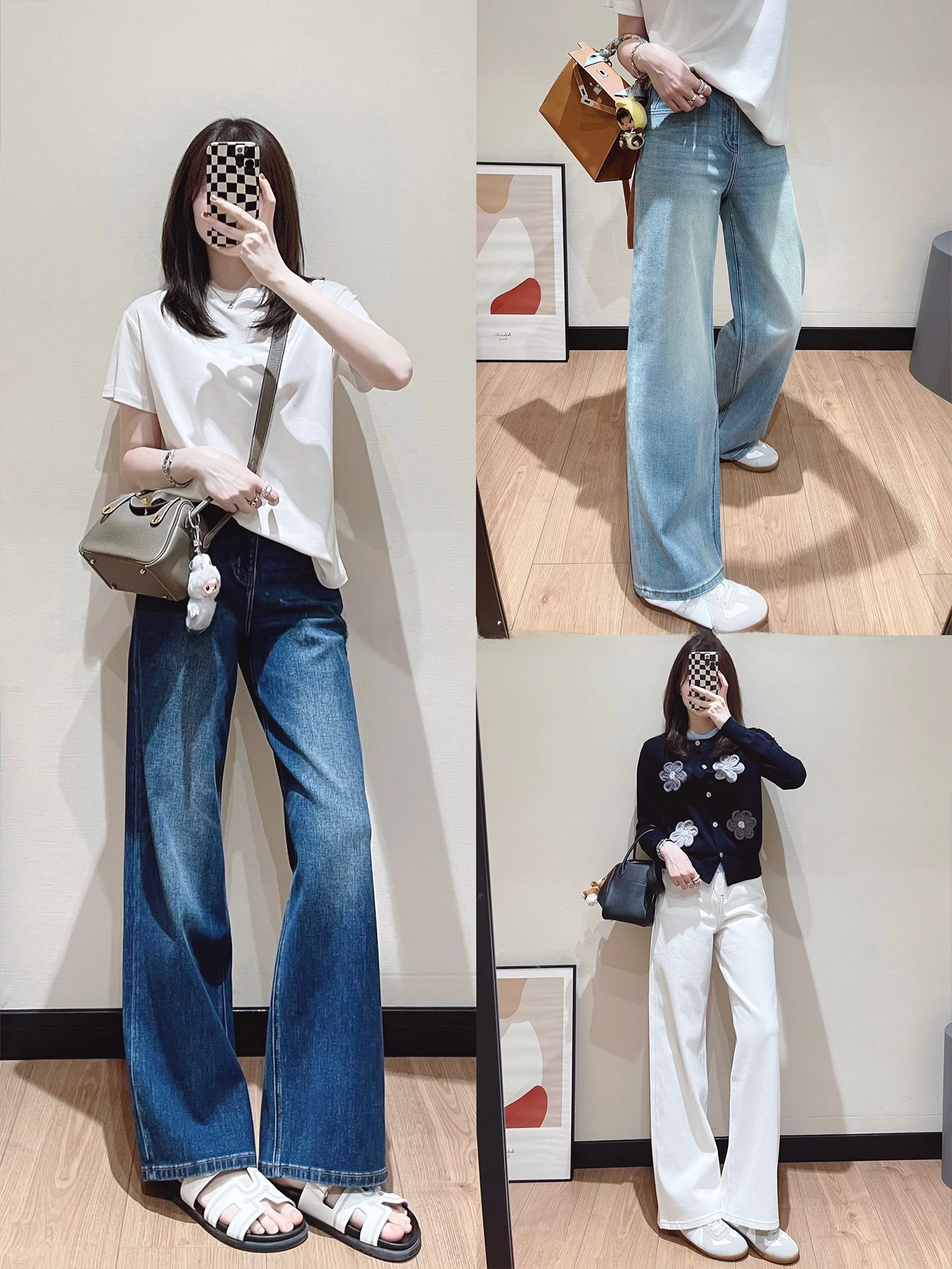 

Slimming High Waist Straight Leg Jeans Women's mid Stretch Cotton Comfortable Fit Spring Faion Leg Lengthening Pants