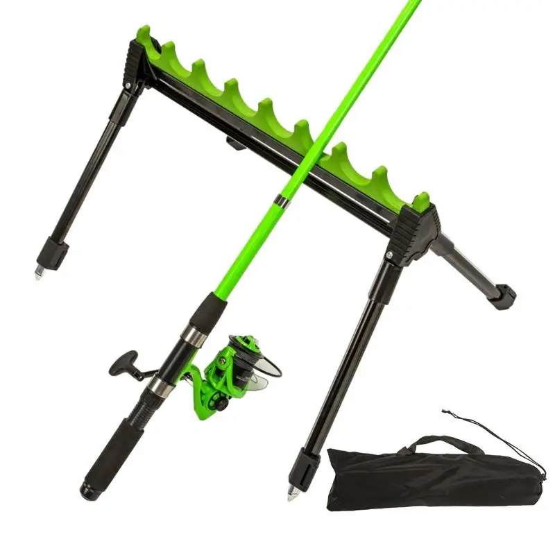 

Fishing Rod Holder Boat Kayak Fishing Pole Holder Retractable Zinc Alloy 4-Leg Canoe Rod Holder Fishing Pole Rack For Fishing