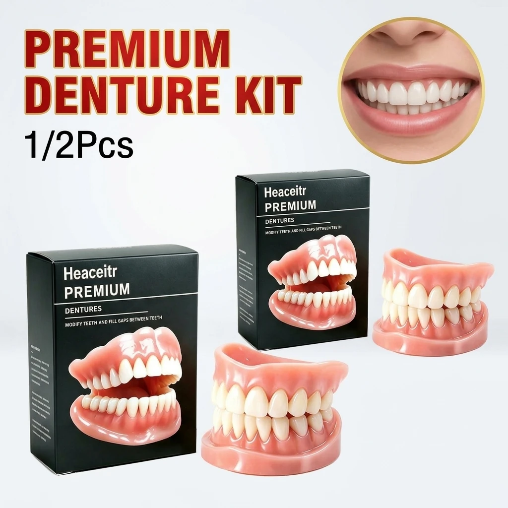 1/2Pcs Custom Fit Dentures – Boil to Shape, Fits All Arch Sizes, Reliable for Daily Meal Drink, Slim & Comfortable