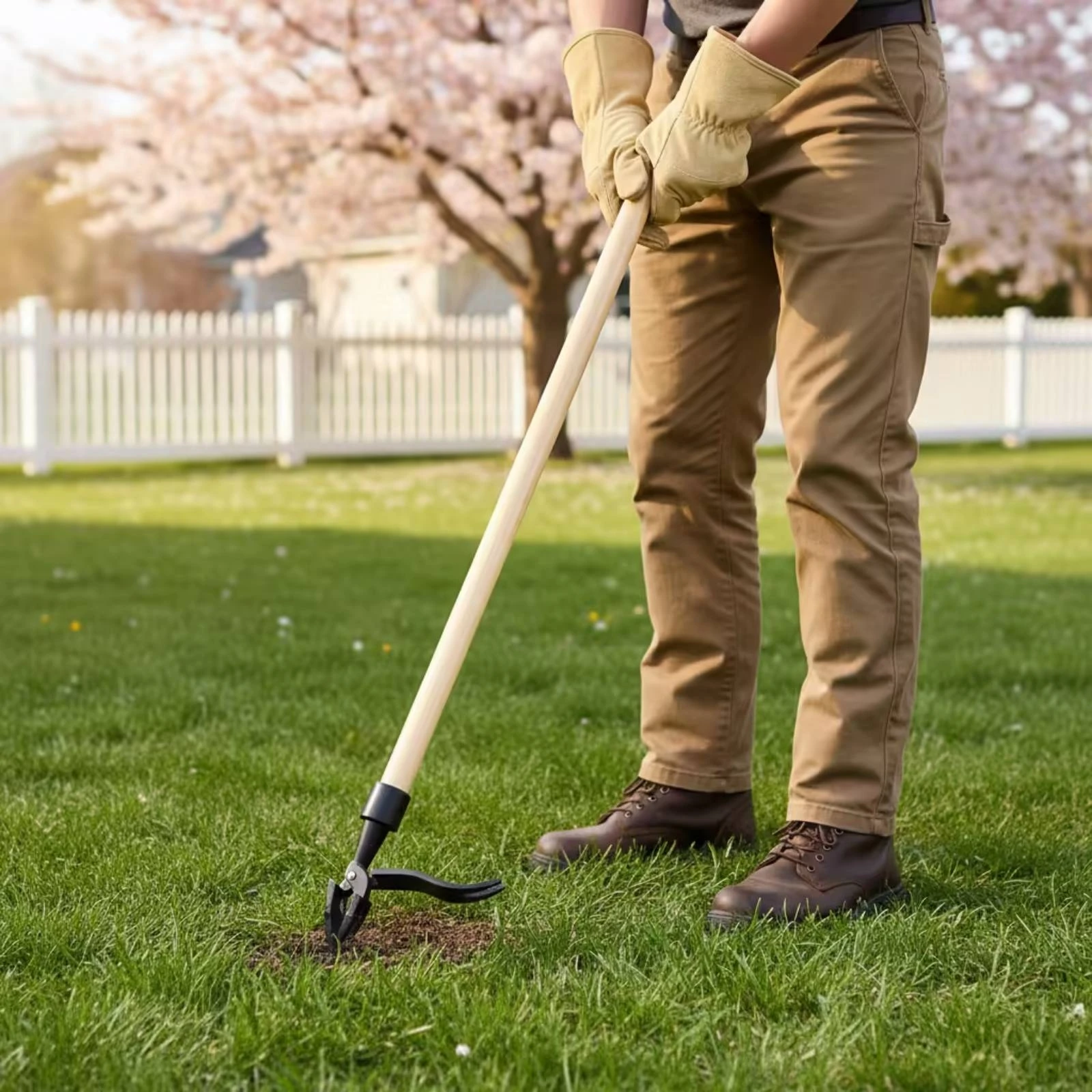 Plant Puller Manual Stand up Plant Puller Weeder Sturdy Root Remover Efficient for Gardeners, Garden, Lawn