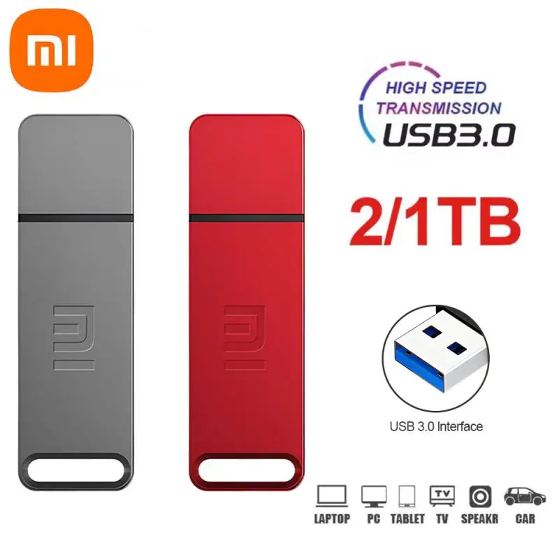 Original Xiaomi ไดรฟ์ปากกา 2 TB USB 3.0 แฟลชไดรฟ์โลหะ 1TB ขนาดใหญ่ความจุความเร็วสูง Transfer Storage หน่วยความจํากันน้ํา U Disk