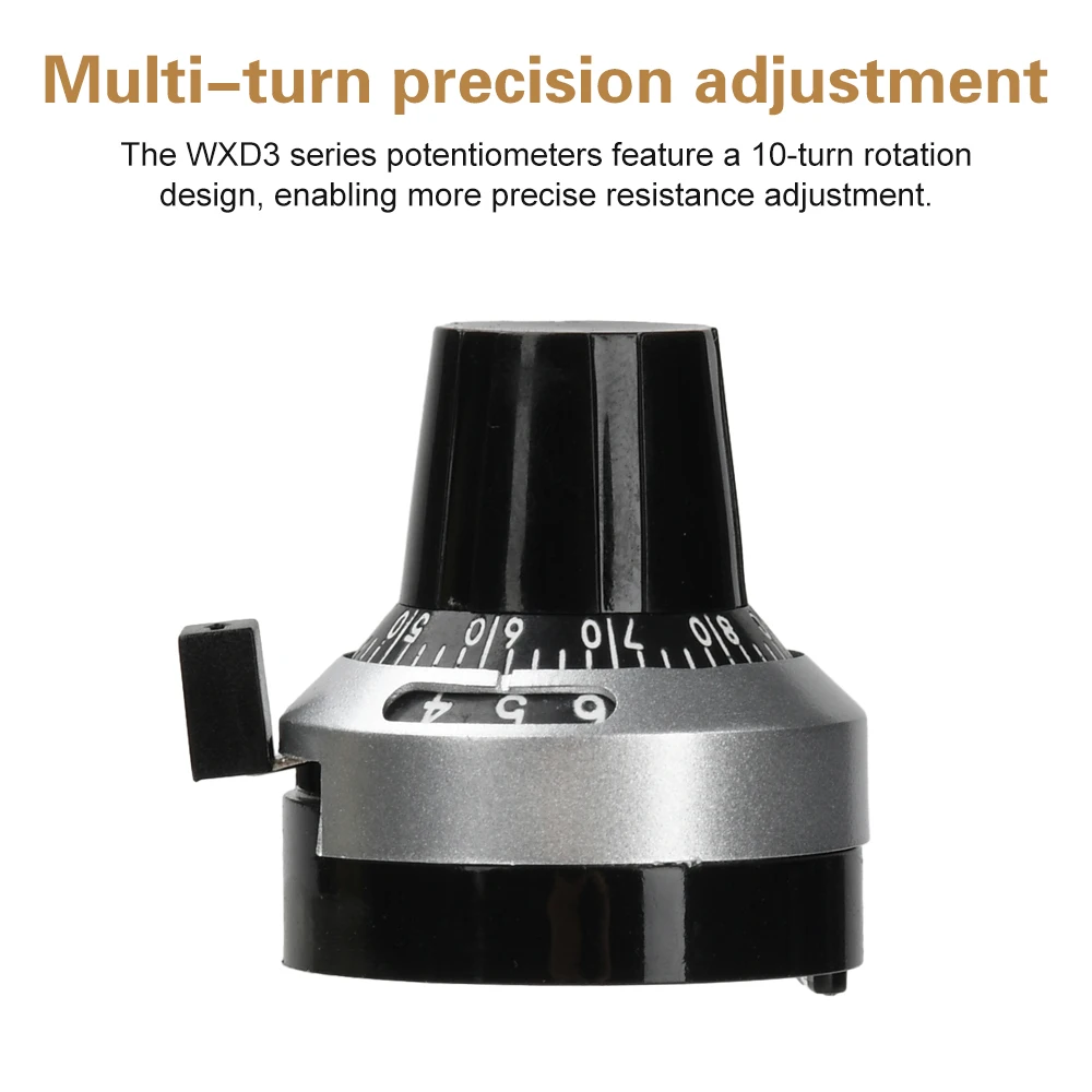 1PCS 4mm 6.35mm Aperture 3590S WXD3 Precision Scale Knob Potentiometer Knob Precise Dial Lockable Hat Potentiometer