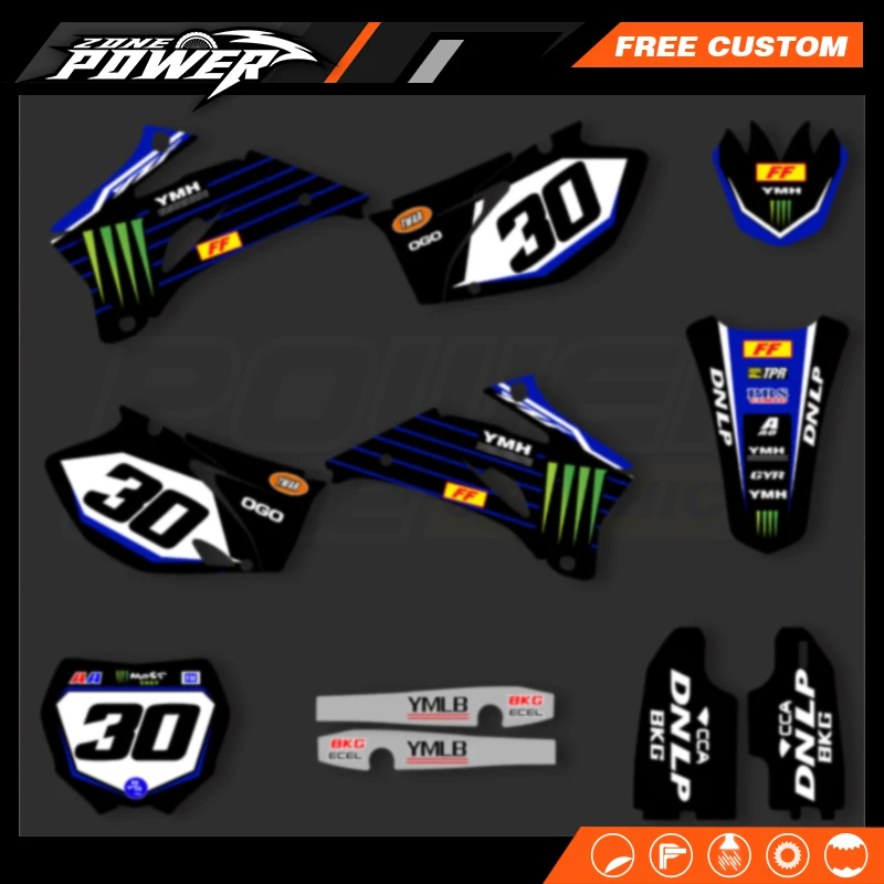 

Powerzone For Yamaha YZ250F YZ450F YZF 250 450 2006 2007 2008 2009 Motorcycle Graphic Adhesive Stickers Kits 23