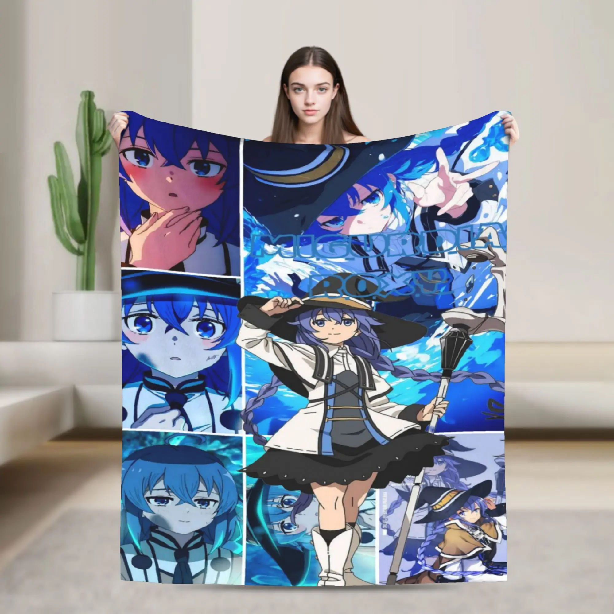 Sylphiette Mushokus  Blanket Ultra-Soft Velvet Novelty Gift  Throw Blankets Plush Thin Quilt