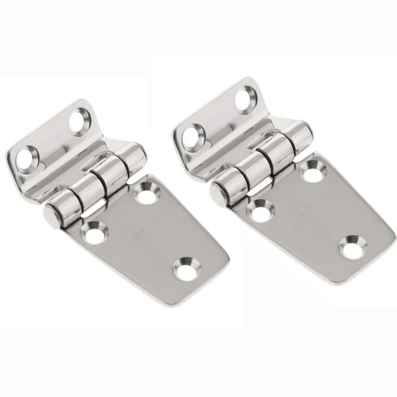 2pcs Boat Stainless Steel 71*42mm Cabinet Door Hatch Folding Hinge Home Marine Door Window Locker Closet Hardware