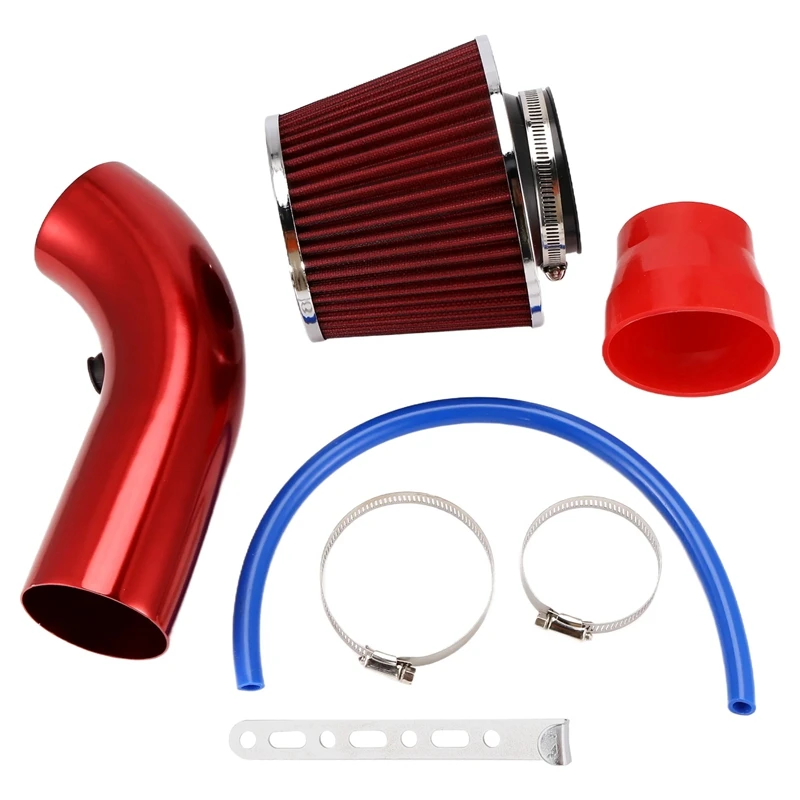 Automobile 76Mm Refitted Winter Mushroom Head Air Filter Intake Pipe Filter High Flow Air Filter Aluminum Pipe Kit