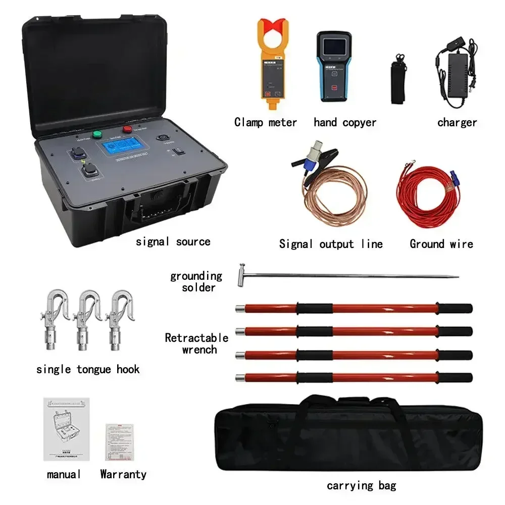 High voltage network ground fault detector distribution line fault finder line