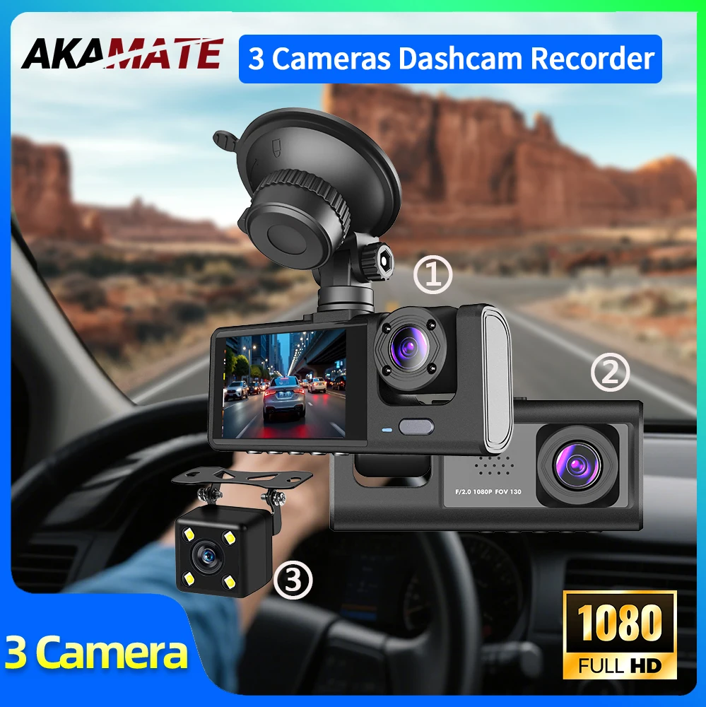 1080P Dvr Dash 3 Ca… - image