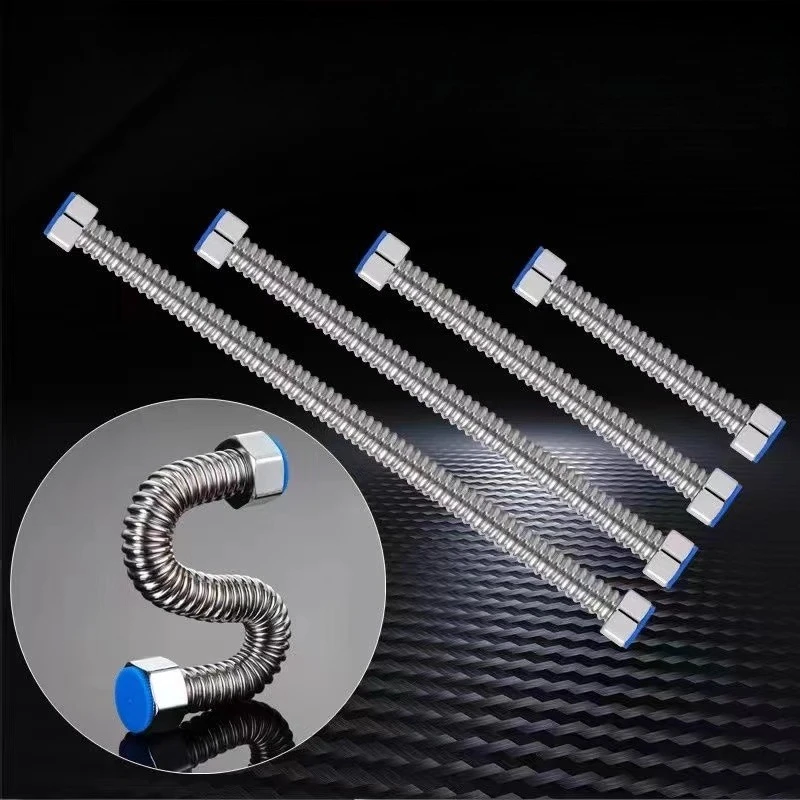 304 stainless steel corrugated pipe water heater cold and hot inlet and outlet pipes corrugated pipe
