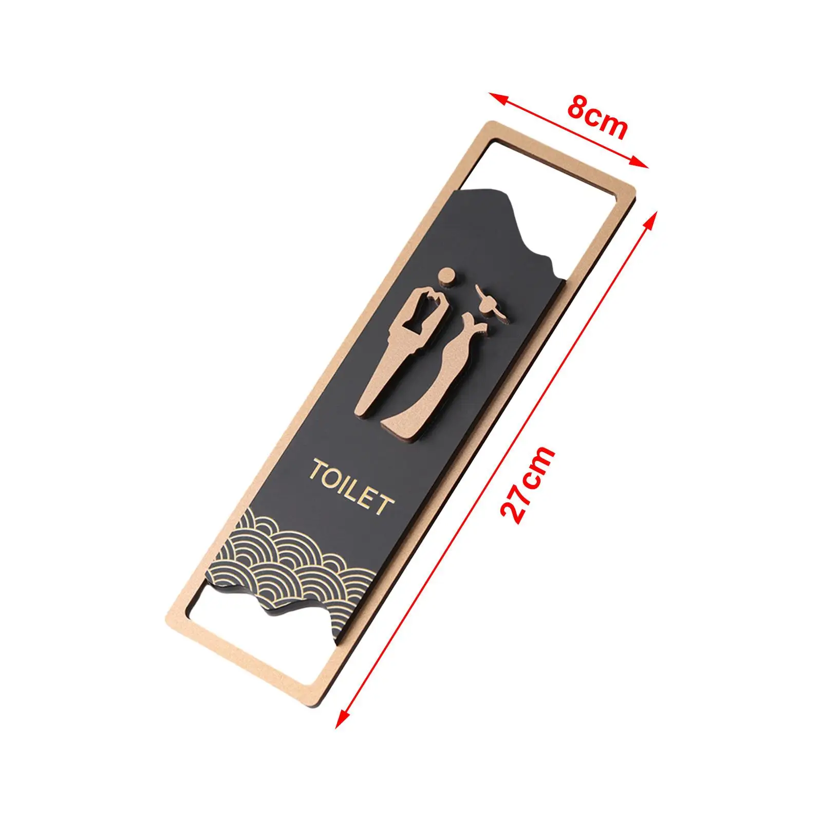 Toilet Sign Graphical Symbols Restroom Sign Wall Hanging Plaque Bathroom Sign for Public Door or Wall Mall Cafe Shops Bar