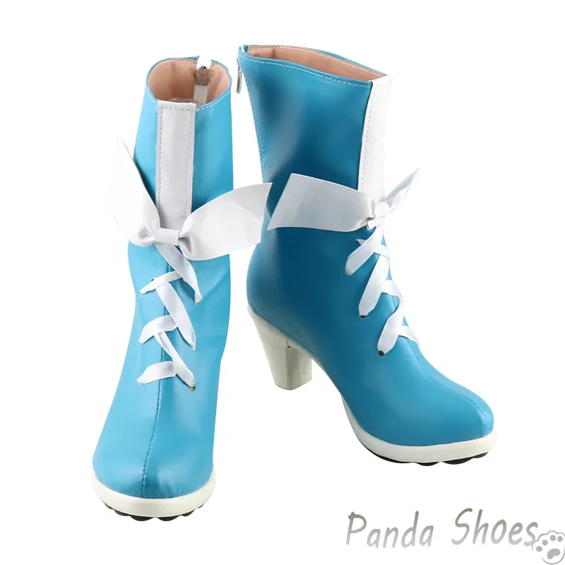 Lol qiyana cosplay schuhe anime spiel liga der legenden cos blaue stiefel qiyana cosplay kostüm prop schuhe für con halloween party