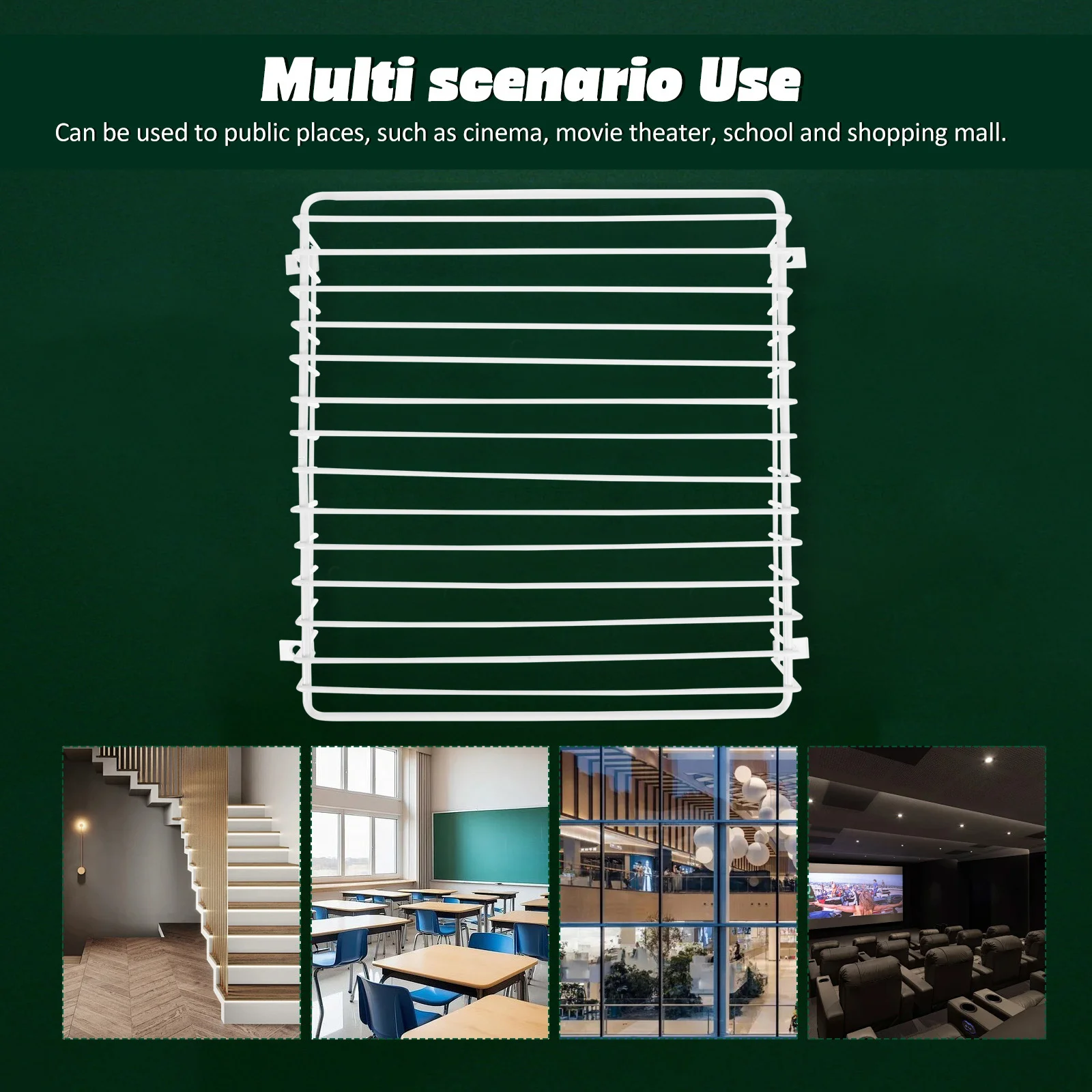 Emergency Light Protective Cover Safety Barrier Exit Sign Cage Damage Shield Impact Stopper Wire Guard Evacuation Sign Protector