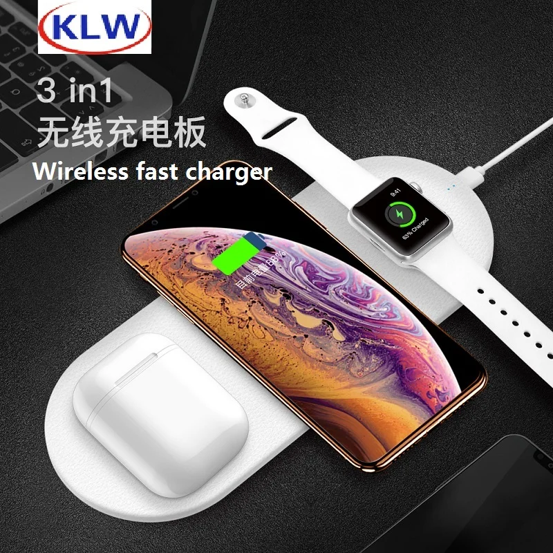 

X9 three-in-one Qi wireless charging pad One-stop fast charging For ios X/XS Max XR 8 Plus Mirror android S9 S10+ Note 9 8