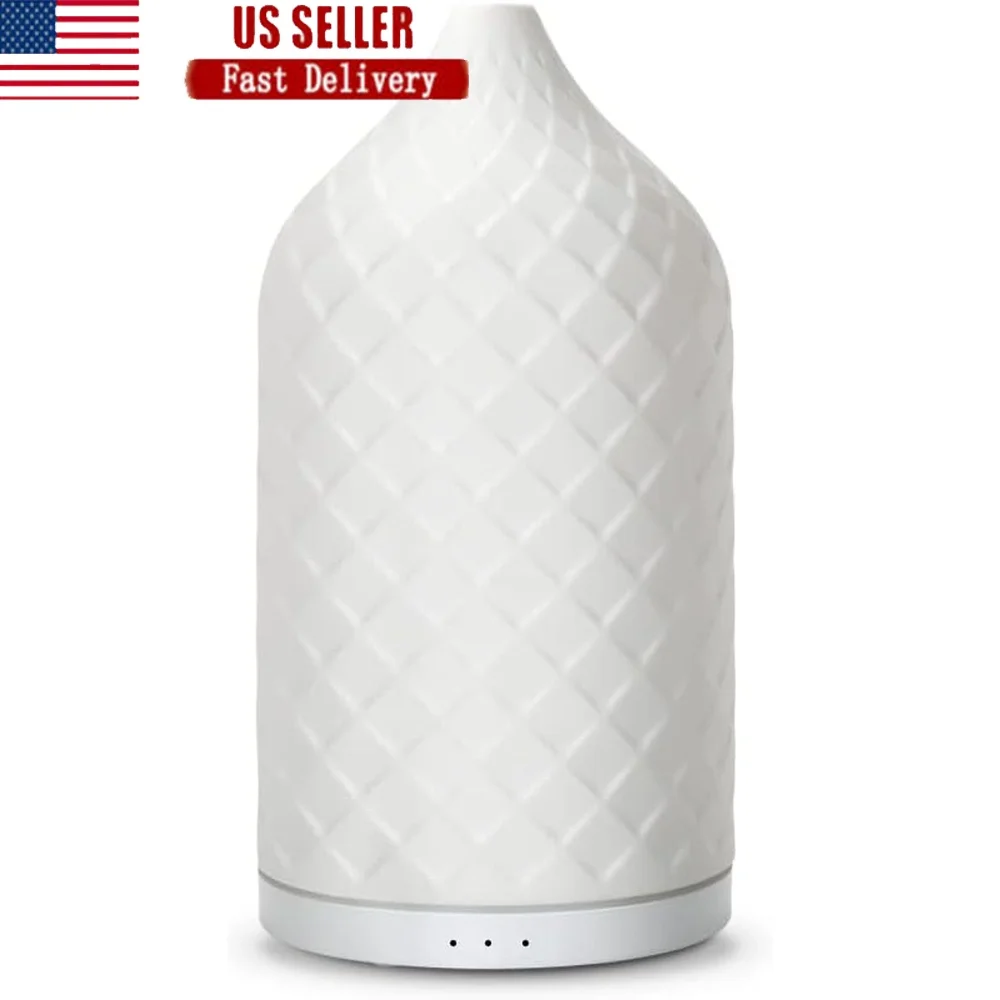 

Диффузор эфирного масла для ароматерапии, керамический, 120 мл, безводный таймер, светодиодные фонари с автоматическим выключением, увлажнитель для дома, офиса, релаксации