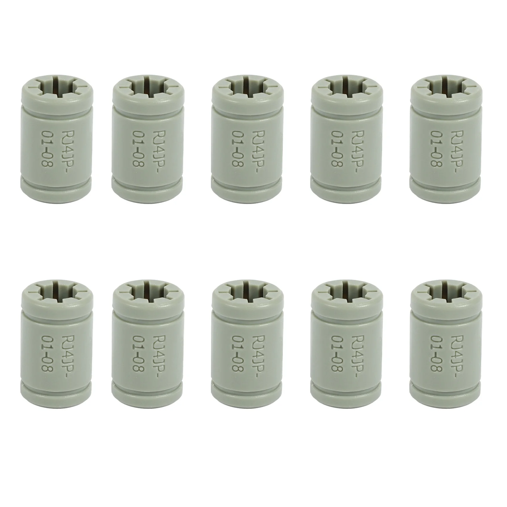 AEE7-10Pcs Plastic 8 Mm Linear Anet Bearing Same As Rj4jp-01-08 Ball Bearing For Anet A8 Prusa I3 3D Printer
