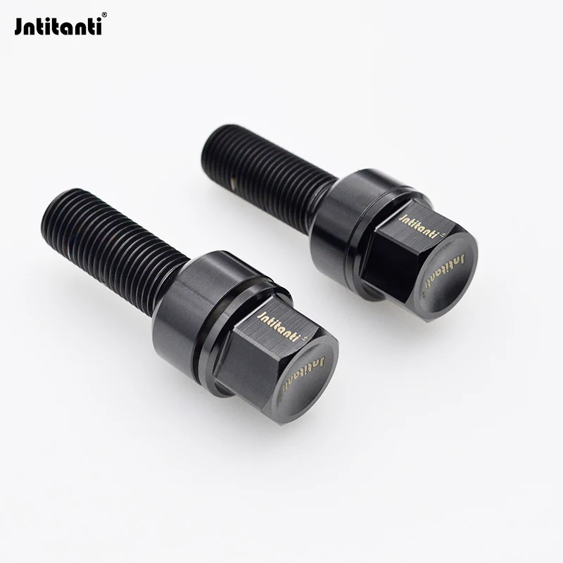 

Jntitanti Gr5 titanium wheel bolt lug screw M14x1.5x28-65mm with free Ball washer for Porsche AUDI