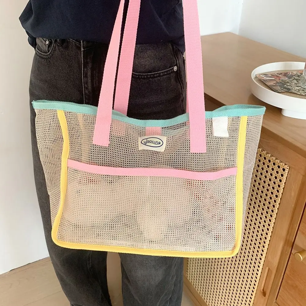 

Сумочка Сетчатая сумка для туалетных принадлежностей Свежий цвет Большая вместительная сумка для хранения одежды Сумка для стирки Мульти-чехол Подвесной органайзер для душа Сумочка