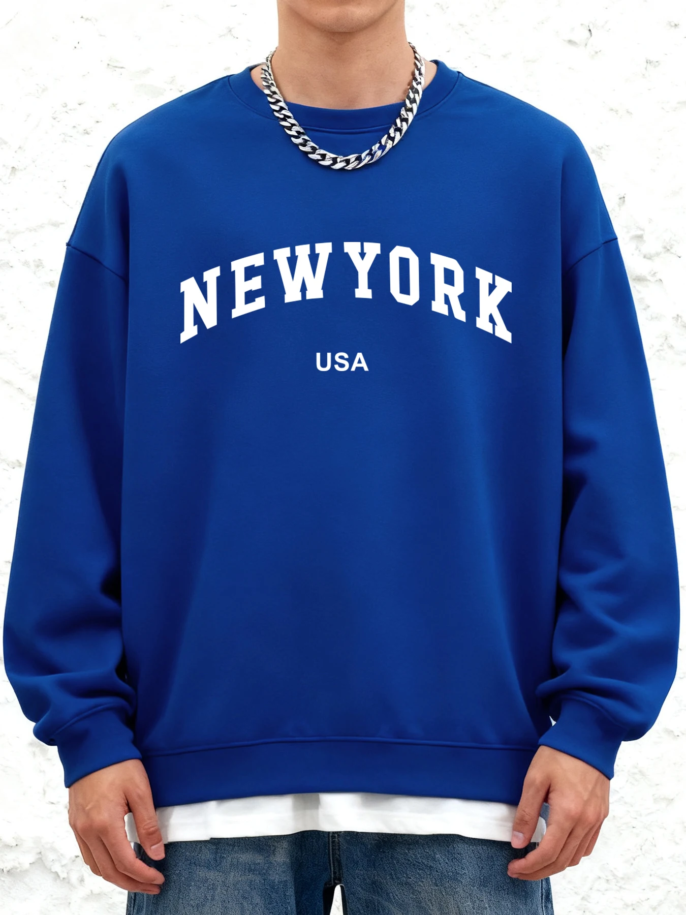 

Нью-Йорк, США, город, пуловеры с графическим рисунком, мужские осенние толстовки большого размера, повседневная одежда для бега, уличная одежда с круглым вырезом в стиле хип-хоп