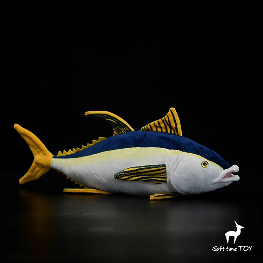 Yellow Fin Tuna High Fidelity Anime Cute Plushie Allison Tuna Fish Plush Toys Lifelike Animals Simulation Stuffed Doll Kawai Toy