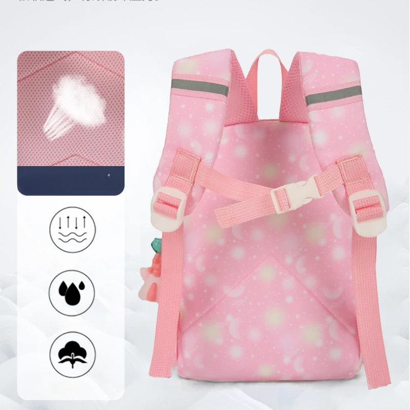 Mochila escolar primária de sereia fofa de desenho animado, para adolescentes, meninos, estudantes, casual, durável, leve, bolsa de viagem