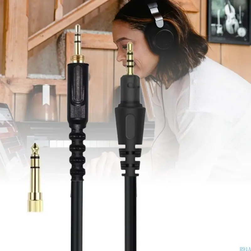 R91A كابل الصوت الممتاز لـ HDJX5 X7S7 CUE1 سماعة الرأس تقليل تداخل الضوضاء
