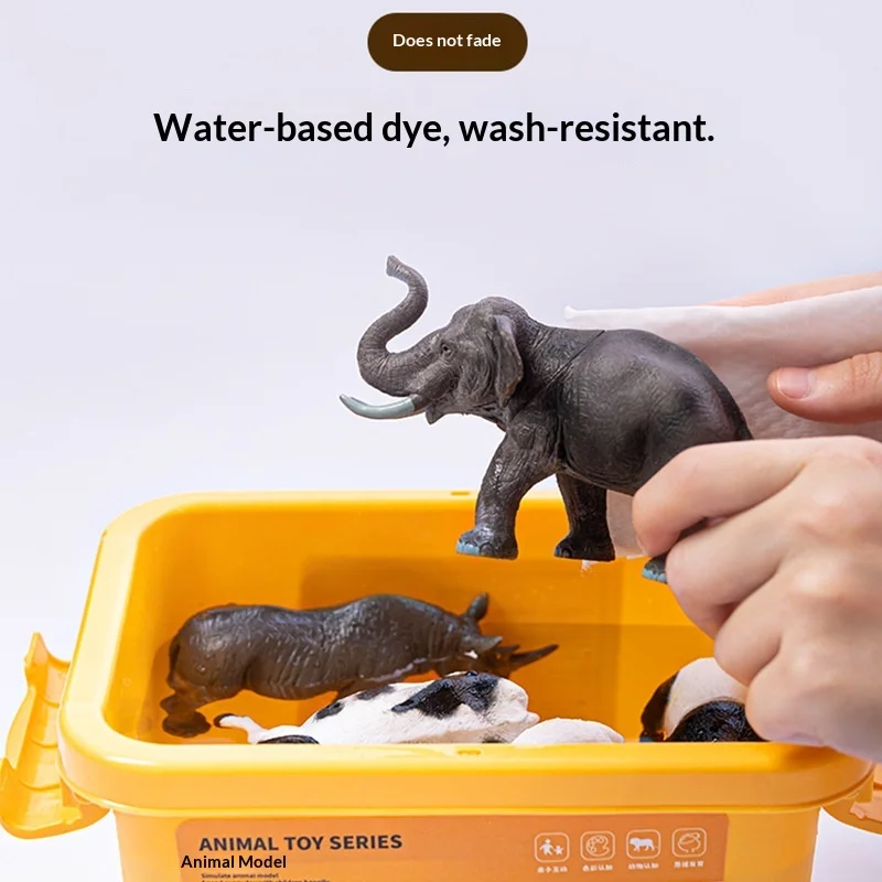 Realistic Animal Figure Toy Early Education Set - Baby Plant Recognition Kit Lion Tiger Elephant Panda Giraffe Animal Figure Toy