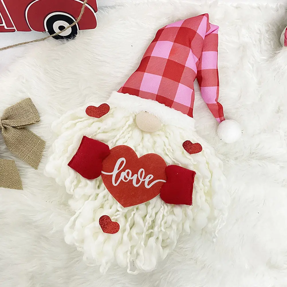 Valentine's Day Gnome Pendant Hanging Decoration – Festive Romantic Home, Office & Party Decor