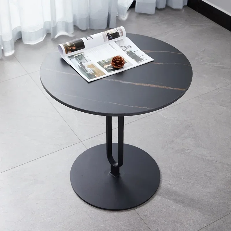 Slate Small Side Corner Table Coffee Table Desk Cabinet Sofa Living Room Balcony Light Luxury Simple Nordic Small Round