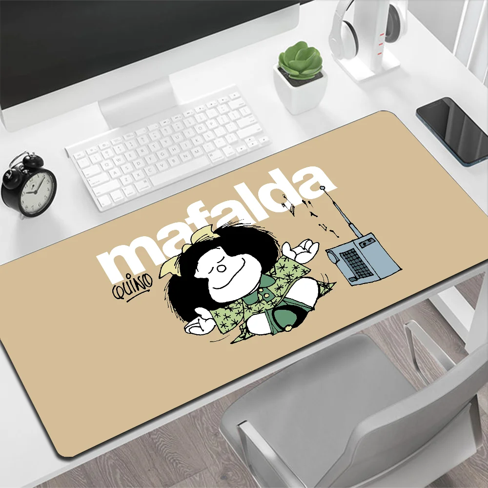 Cute Mafalda Large Mouse Pad Gaming Mouse Pad PC Gamer Computer Mouse Mat Big Mousepad XXL Carpet Keyboard Desk Mat Mause Pad