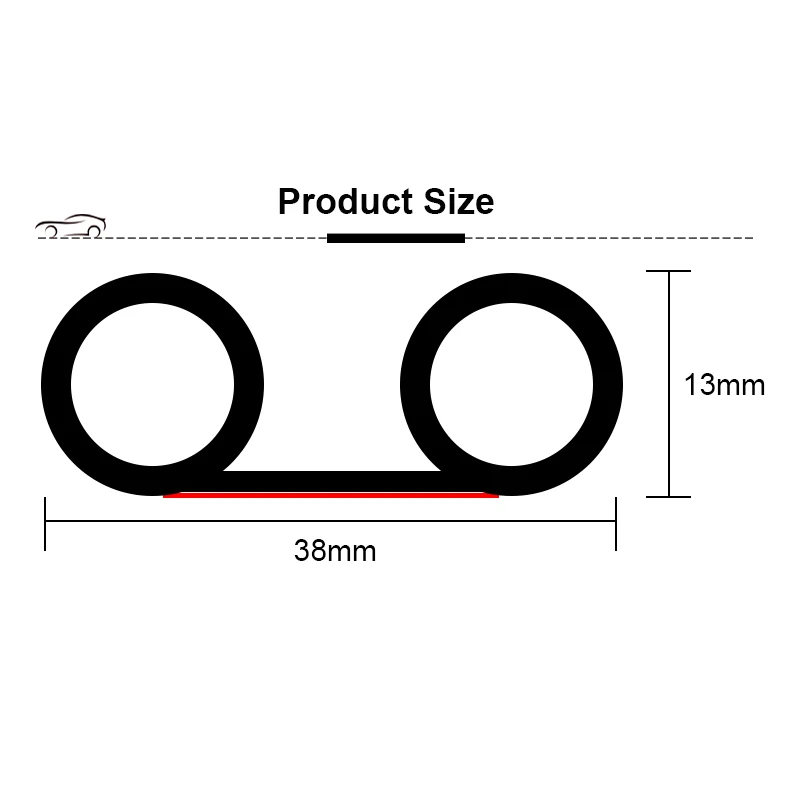 3M/6M EPDM Rubber Tailgate Seal Strip For Trunk Cap Tonneau Cover Pickups Automotive Camper Shell Seal Car Styling