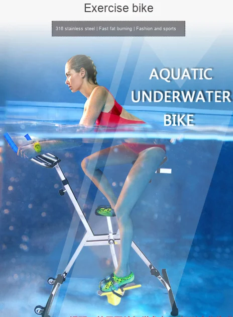 Selected 316 Stainless Steel Portable Underwater Spinning Bike Equipment for Slimming Pool Fitness Training