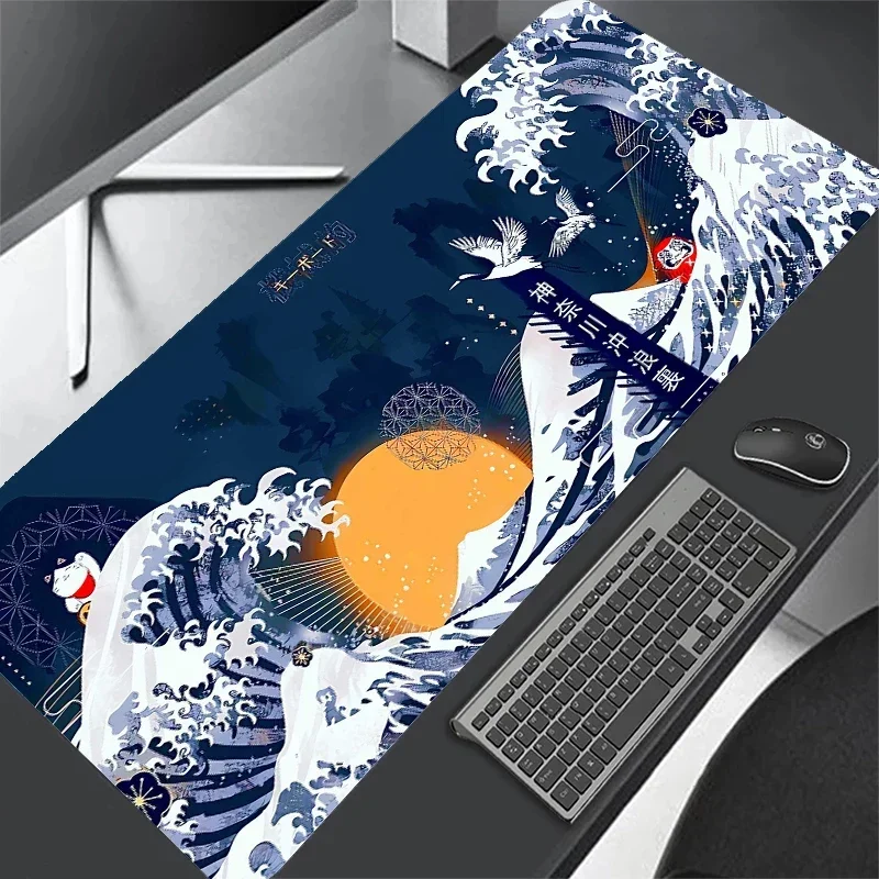 Japan's Kanagawa Julang Art Mouse Pad Large Gamer Keyboard   Suitable for Office Computer Laptop Desk mat