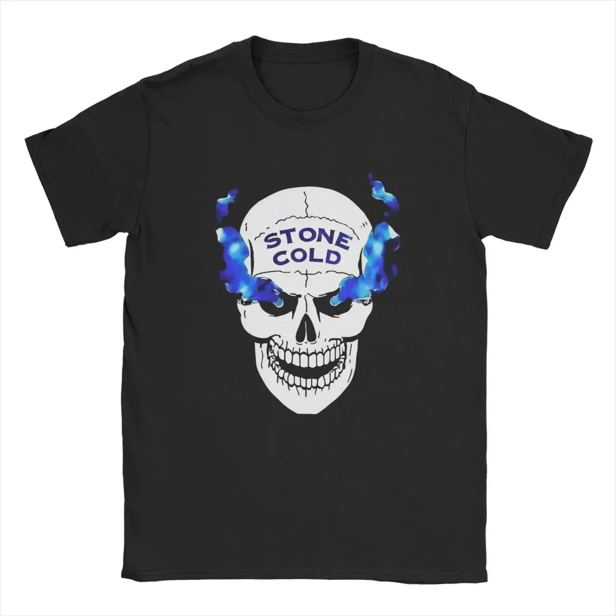 Men T-Shirts Stones Skull Cold Steve Austin Awesome Pure Cotton Tees Short Sleeve Wrestling T Shirts Round Neck merchandise New